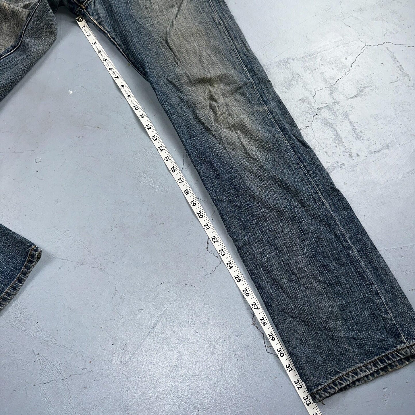 Levis 501 Vintage Y2K XX Straight Leg Jeans Blue Med Wash 33x34 Act 33x33