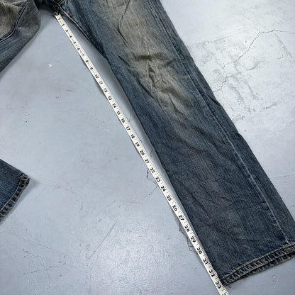 Levis 501 Vintage Y2K XX Straight Leg Jeans Blue Med Wash 33x34 Act 33x33