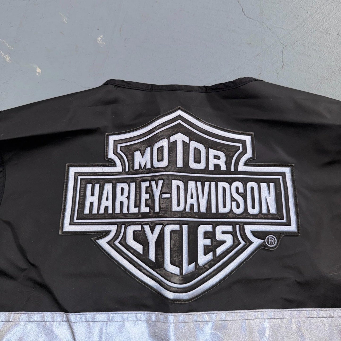 Harley Davidson Men's Black Nylon Hydration Adjustable Vest Jacket 3M Safety