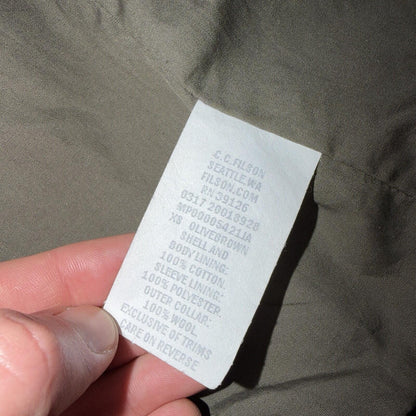 Filson Waxed Trench Coat Size XS Olive Oil Cloth Jacket Rare Mint Condition
