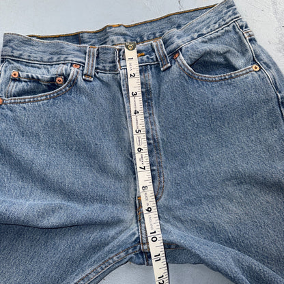 Levis 501 Vintage 90s USA XX Straight Leg Jeans Blue Light Wash 30x30 Act 27x28