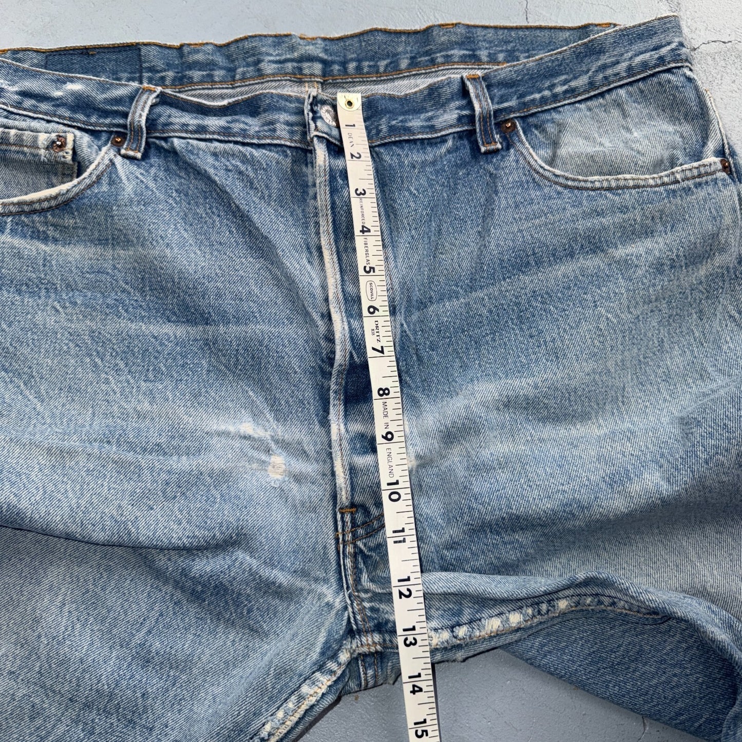 Levis 501 Vintage 80s USA XX Straight Leg Jeans Blue Light Wash 44x32 Act 40x27
