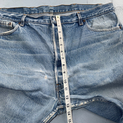 Levis 501 Vintage 80s USA XX Straight Leg Jeans Blue Light Wash 44x32 Act 40x27