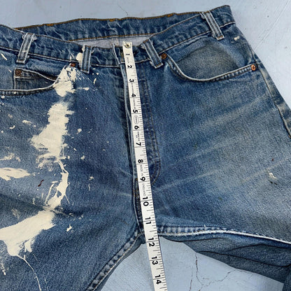 Levis 501 Vintage 80s USA XX Straight Leg Jeans Blue 20502 Paint 34x32 Act 32x30