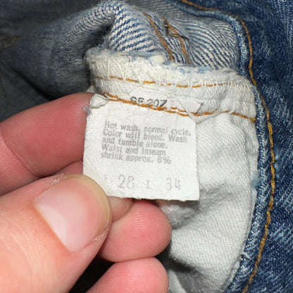 Levis 501 VTG 70s SS Redline Selvedge Jeans XX Altered Skinny Capri Act 27x25