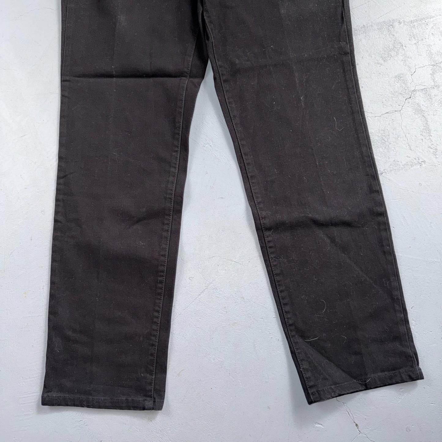 Faded Glory Classic Jeans Women's Size 12 Black Solid Straight Leg Stretch New