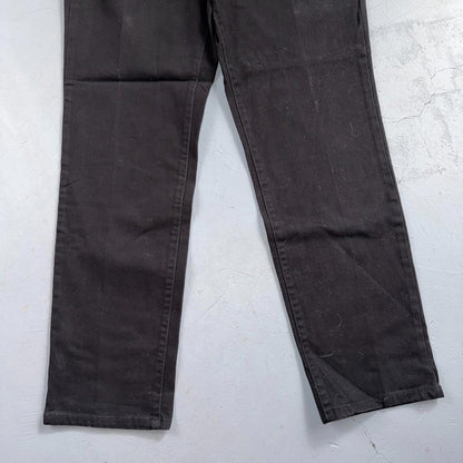 Faded Glory Classic Jeans Women's Size 12 Black Solid Straight Leg Stretch New