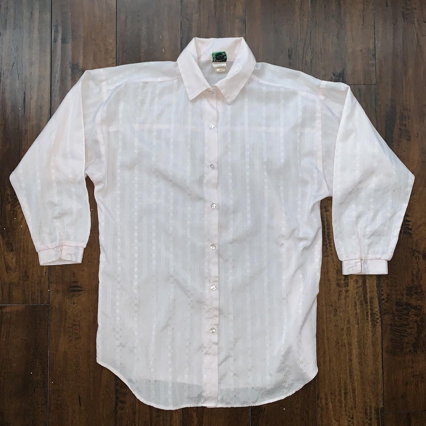Vintage 1970s 14th Place California Womens Long Sleeve Striped Button Shirt 70s