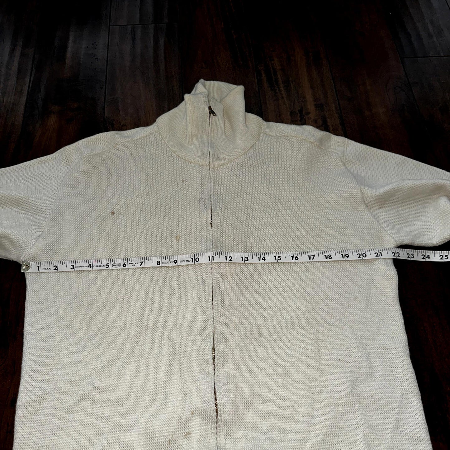 Portland Oregon Vintage Zip Up 1960s 1970s 60s Wool Poly Blend Talon Sweater