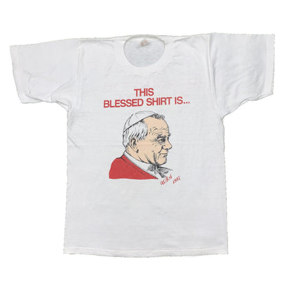 Pope John Paul 2 II Vintage T Shirt Blessed Catholic 80s Jesus Love Rap Religion