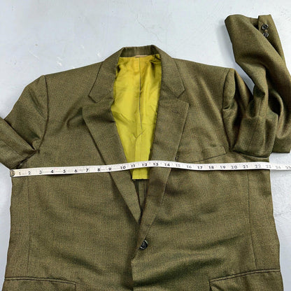 1960s Avocado Green Blazer Sport Coat Mens 44 Suit Jacket VTG Union 60s J&F