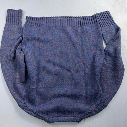 Woolrich VTG 80s Wool Fair Isle Nordic Sweater Women's Size M Blue Chic Cozy