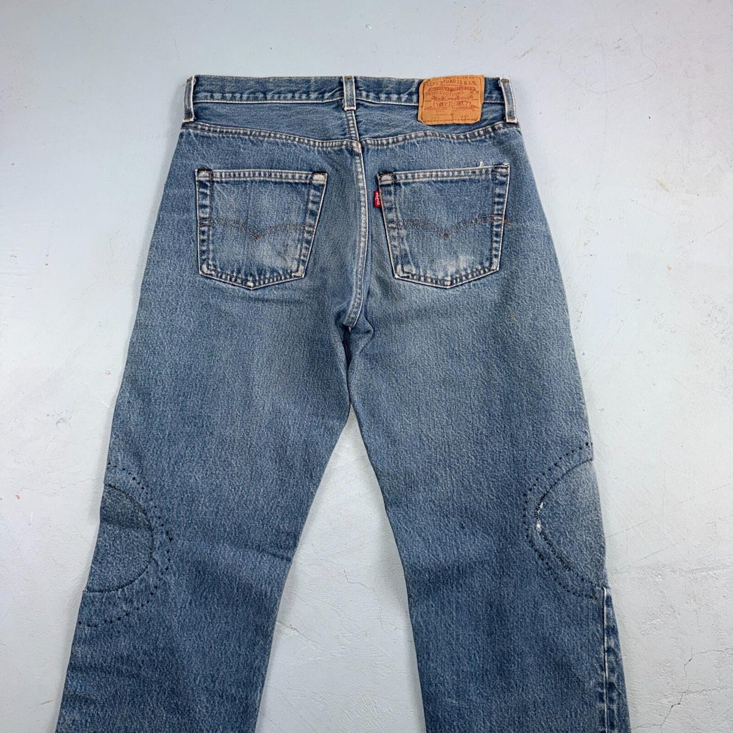 Levis 501 Vintage 80s Redline Selvedge USA XX Jeans Light Wash 32x36 Act 30x31