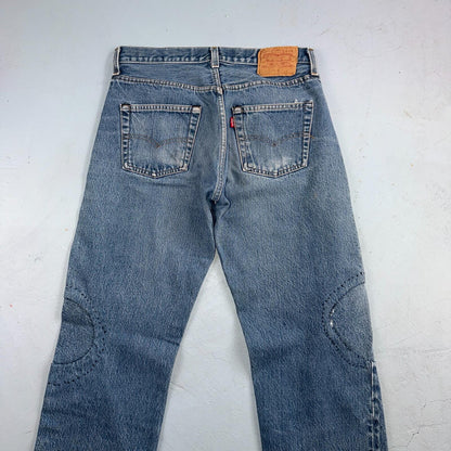 Levis 501 Vintage 80s Redline Selvedge USA XX Jeans Light Wash 32x36 Act 30x31