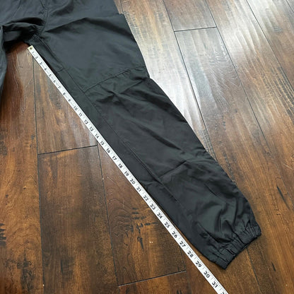 Nike VTG 90s Grey Tag Windpants Track Pants Ankle Zip Unlined Black S 1990s
