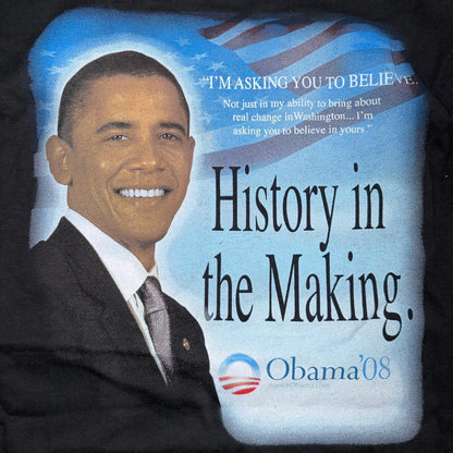 Obama 2008 Tee Shirt Size XL Time Magazine The Contender Rap Style Y2K President