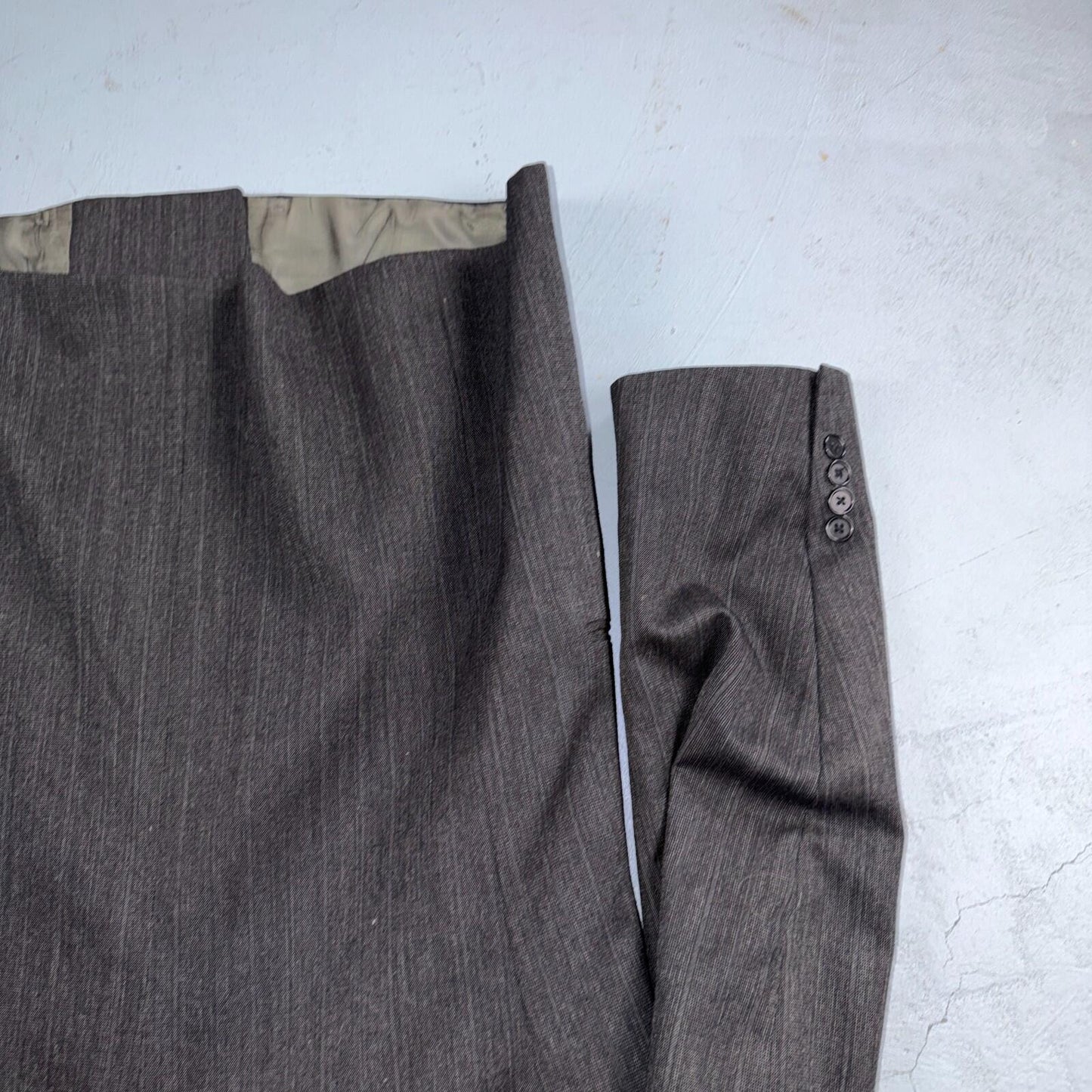 Christian Dior Blazer Mens 42 Gray Stripe Double Breasted Wool Sport Coat Suit