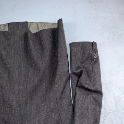 Christian Dior Blazer Mens 42 Gray Stripe Double Breasted Wool Sport Coat Suit