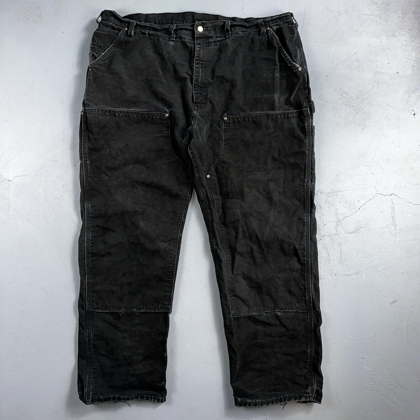 Carhartt VTG Double Knee Carpenter Pants USA B01 BLK Black Act 42x31