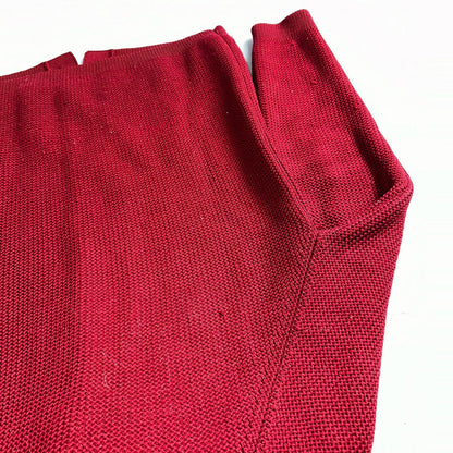 Meister Sweater M Women’s Wool Austria Pullover Red V Neck Vintage Cardigan 60s