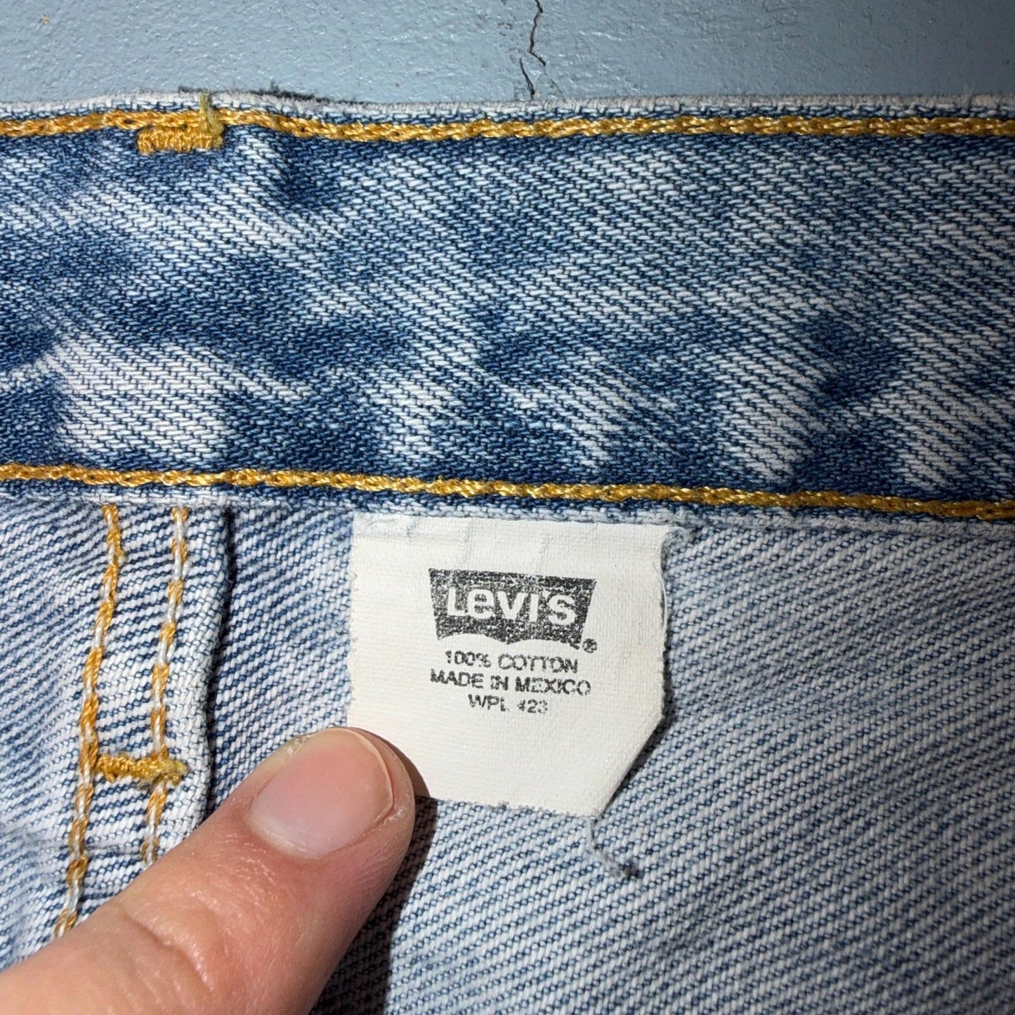 Levis 501 Vintage Y2K 90s XX Straight Leg Jeans Blue Light Wash 38x34 Act 36x34