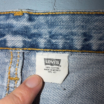 Levis 501 Vintage Y2K 90s XX Straight Leg Jeans Blue Light Wash 38x34 Act 36x34