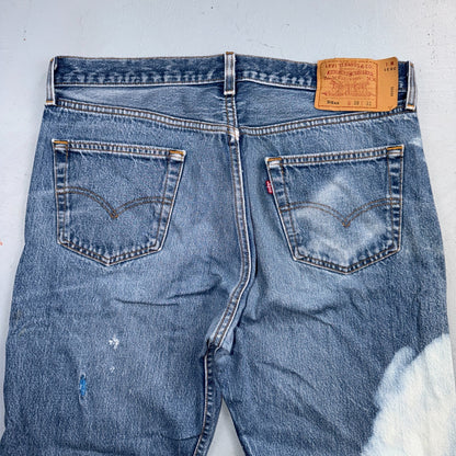 Levis 501 Vintage 90s USA XX Straight Leg Jeans Blue Light Wash 38x31 Act 35x28