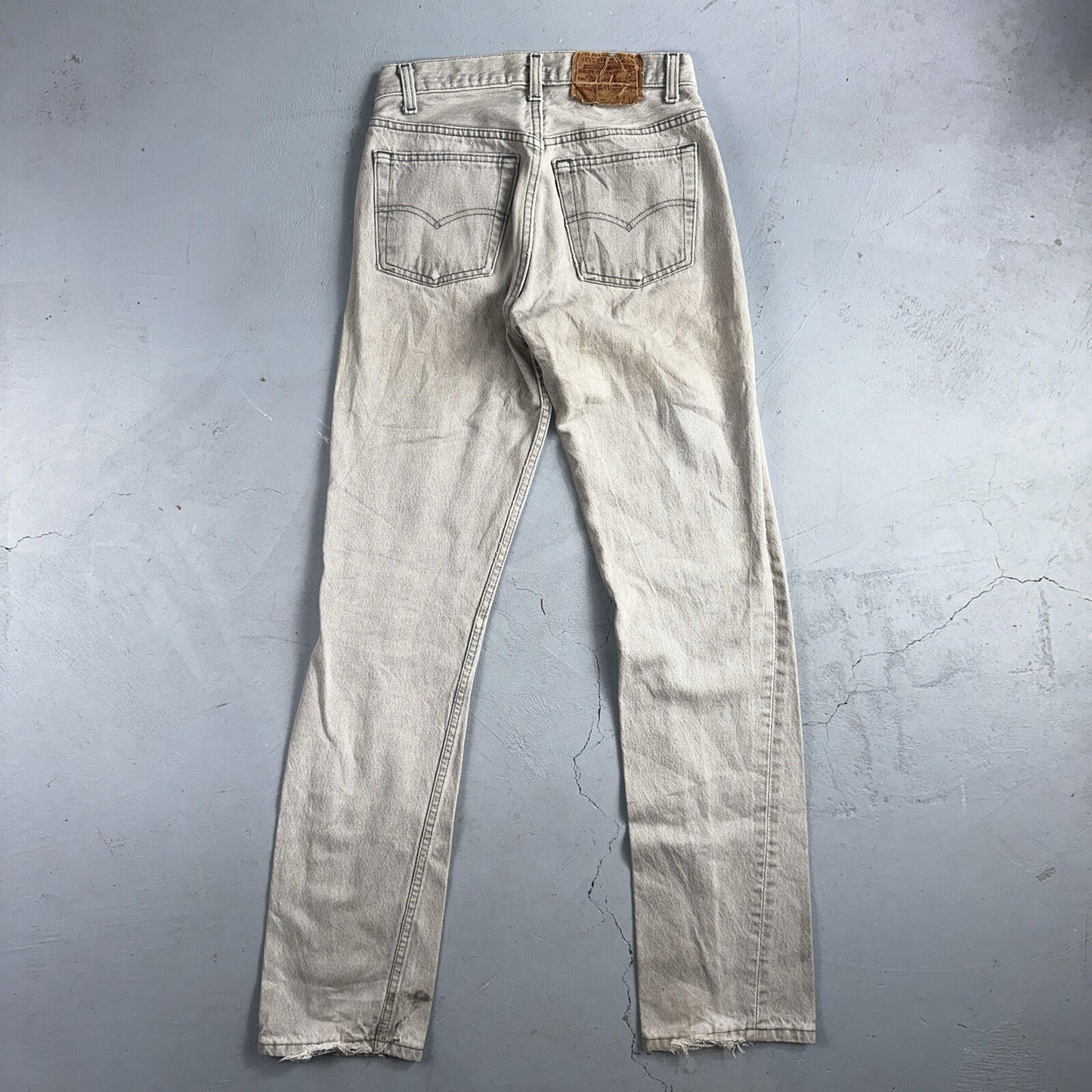 Levis 501 Vintage 80s USA XX Straight Leg Jeans Gray Light Wash 28x34 Act 27x32