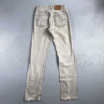 Levis 501 Vintage 80s USA XX Straight Leg Jeans Gray Light Wash 28x34 Act 27x32