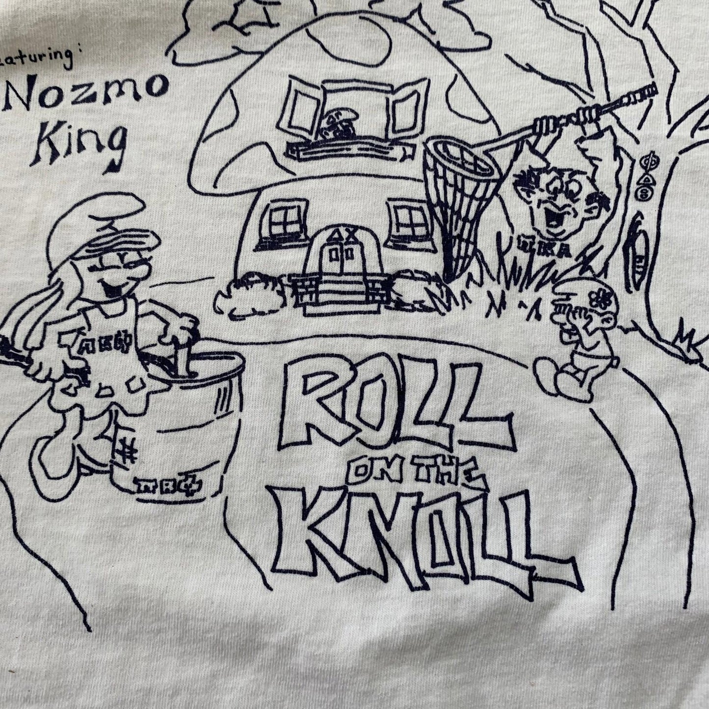 Smurfs Stoner Vintage T Shirt Roll On Rock Rap Cartoon Funny Network Humor 90s