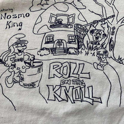 Smurfs Stoner Vintage T Shirt Roll On Rock Rap Cartoon Funny Network Humor 90s