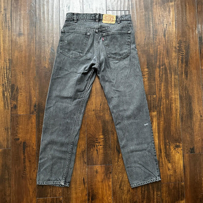 Vintage 90s Levis 505 34x30 Made In USA Tag Jeans Faded Grey 501 80s 31x28