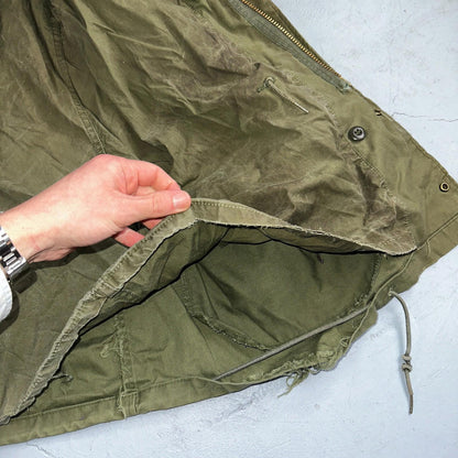 VTG US ARMY M-65 Field Jacket Coat Cold Weather Mans OG-107 Vietnam 70s Medium
