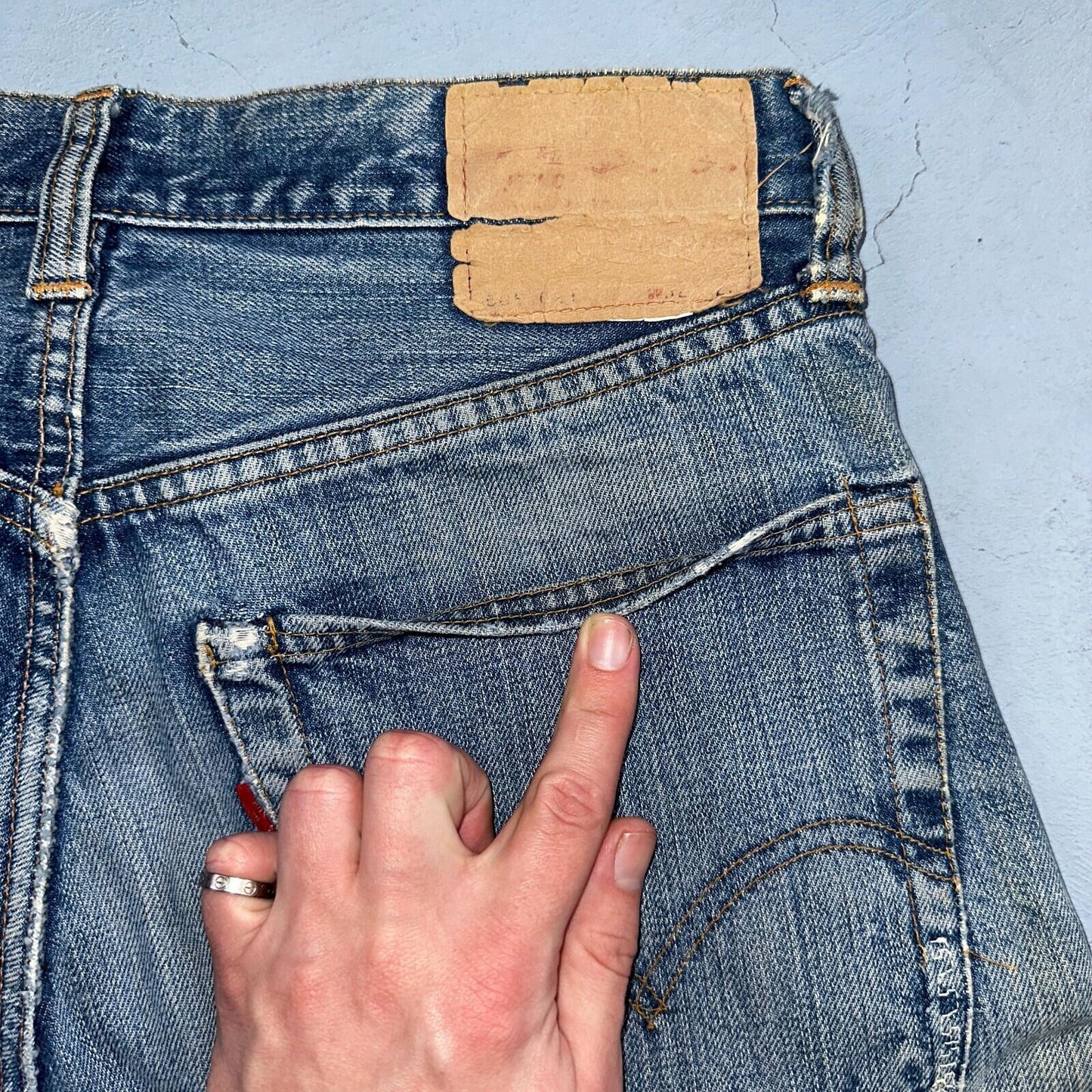 Vintage LEVIS 505 Jeans Big E 1960s Denim 30x26 USA 60s 501 502 Talon Zipper