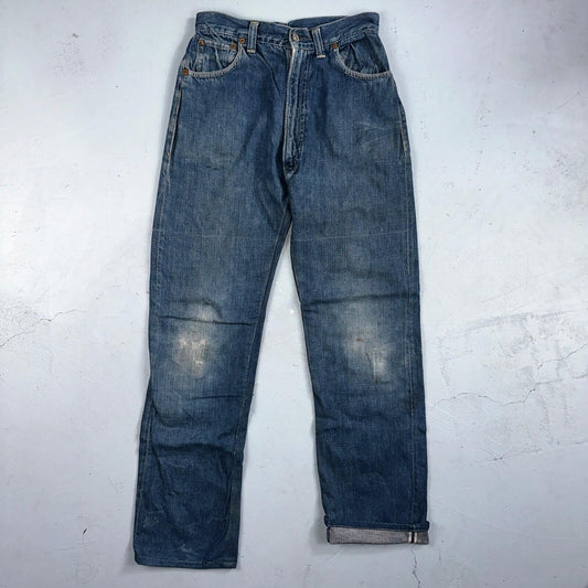 Levis 701 Big E Vintage 50s Redline Hidden Rivets USA 1950s Jeans 501 Act 26x29