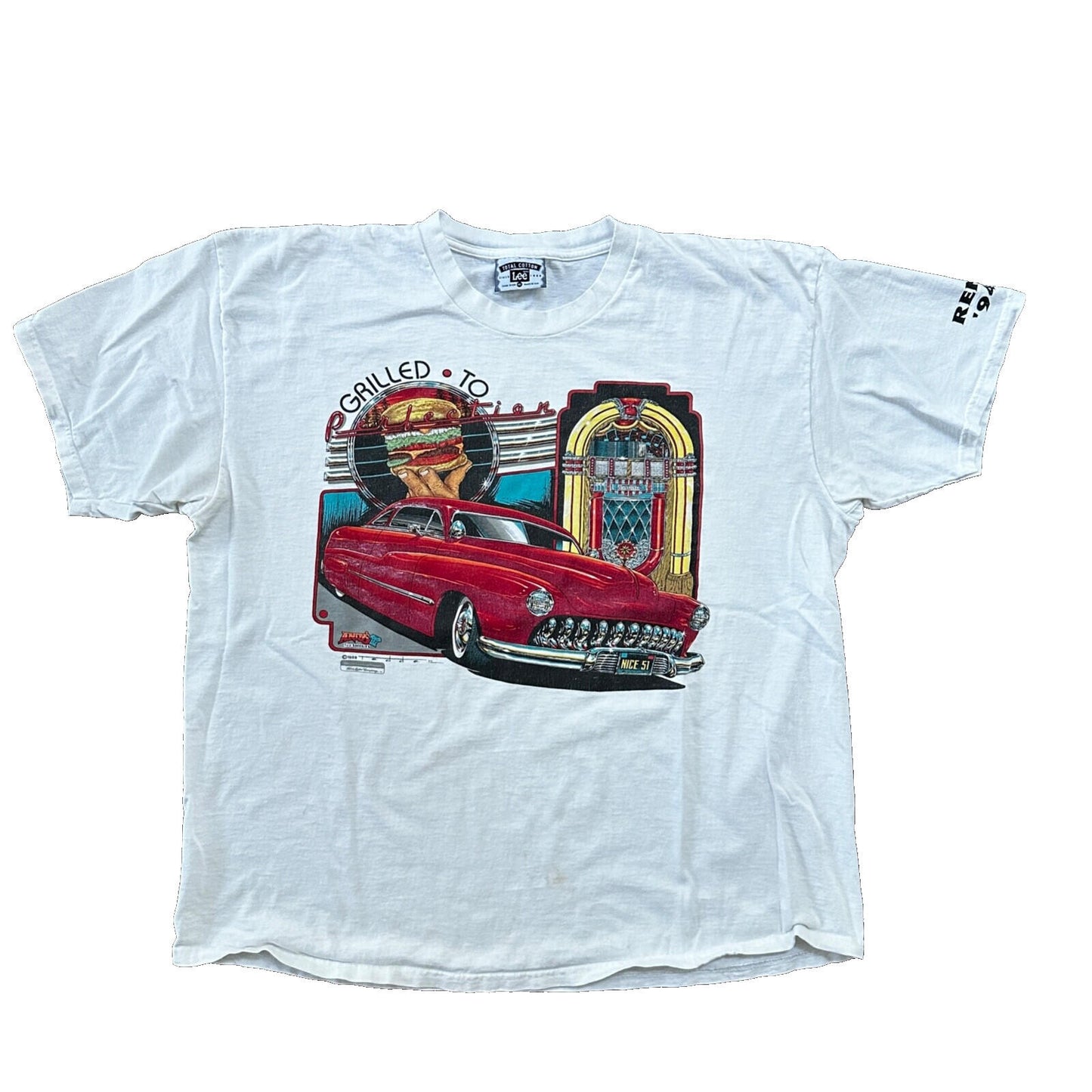 LLee Burger VTG T Shirt Classic Antique Sports Cars America USA Nascar Driving