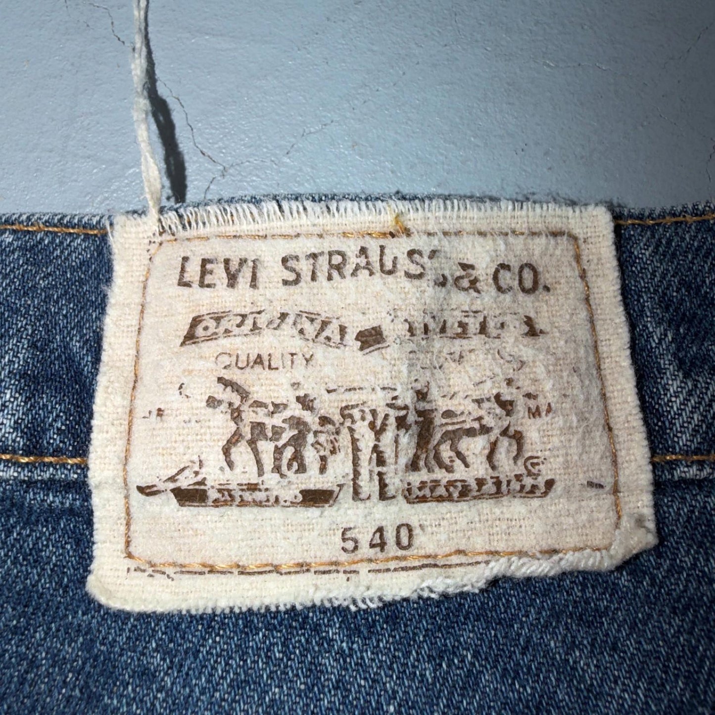Levis 540 Vintage 90s Y2K Relaxed Fit Jeans Blue Med Wash 40x30 Act 38x29