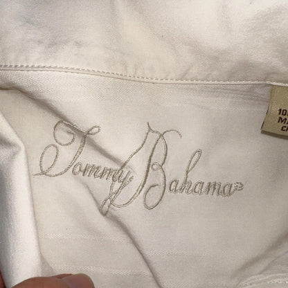Tommy Bahama Mens Camp Hawaiian Shirt 2XL Silk White Aloha Floral Summer