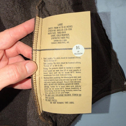 VTG 90s Sherpa Lined Full Zip Cold Weather Jacket Large Synthetic Fiber Bear