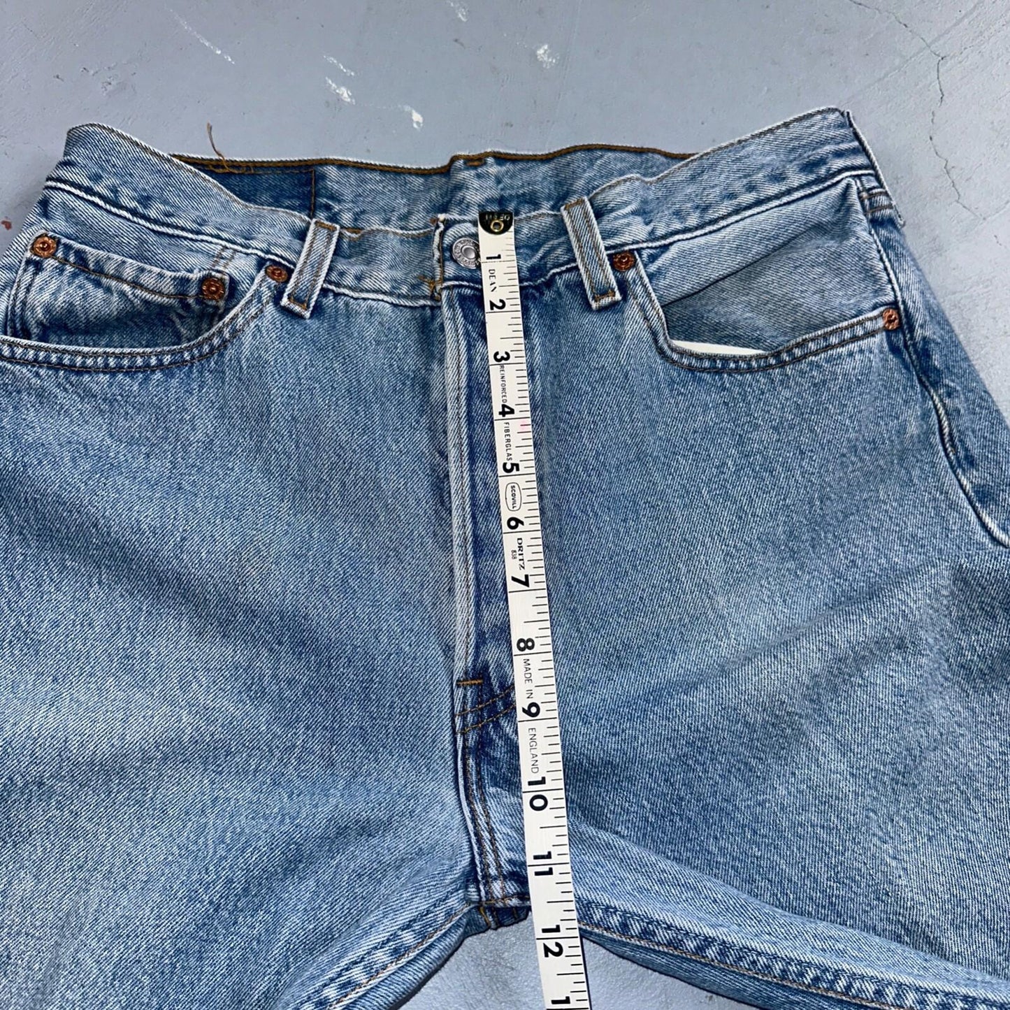 Levis 501 Vintage 90s USA XX Straight Leg Jeans Blue Light Wash 33x34 Act 30x33