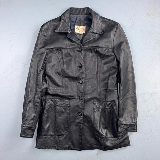 Remy Leather Blazer Jacket Women’s 10 Leather Fashions Black Western Made USA