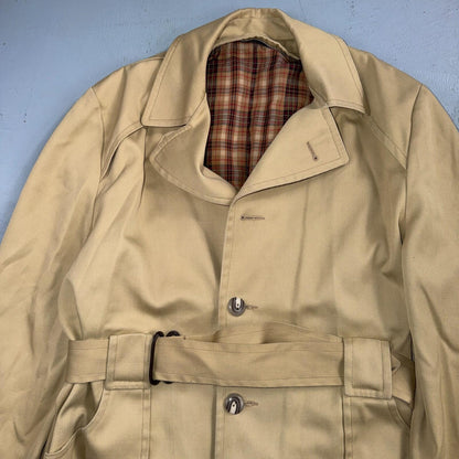 VTG 50s 60s Sportswear Mid Length Jacket Car Coat Blazer Overcoat Belted Rain