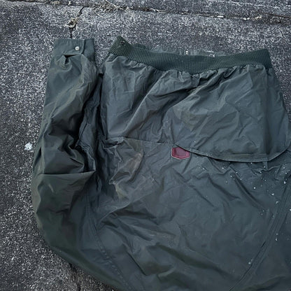 Vintage Woolrich Bomber Jacket Green USA Stained 90s Red Lining USED HEAVY