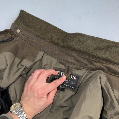 Filson Waxed Trench Coat Size XS Olive Oil Cloth Jacket Rare Mint Condition