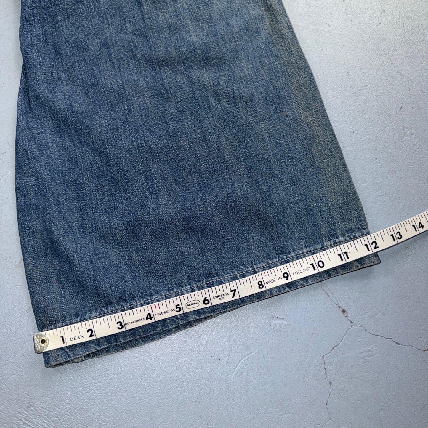 1940s WWII Navy Selvedge Denim Pants Seafarer Uniform Blue Jeans VTG 40s 30x28