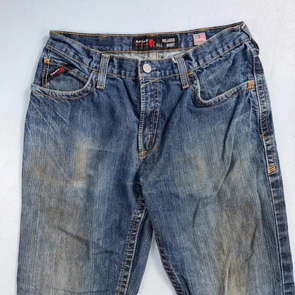 Ariat M4 FR Relaxed Boot Cut Men’s Blue Denim Jeans Size 34x36 CAT2 2112