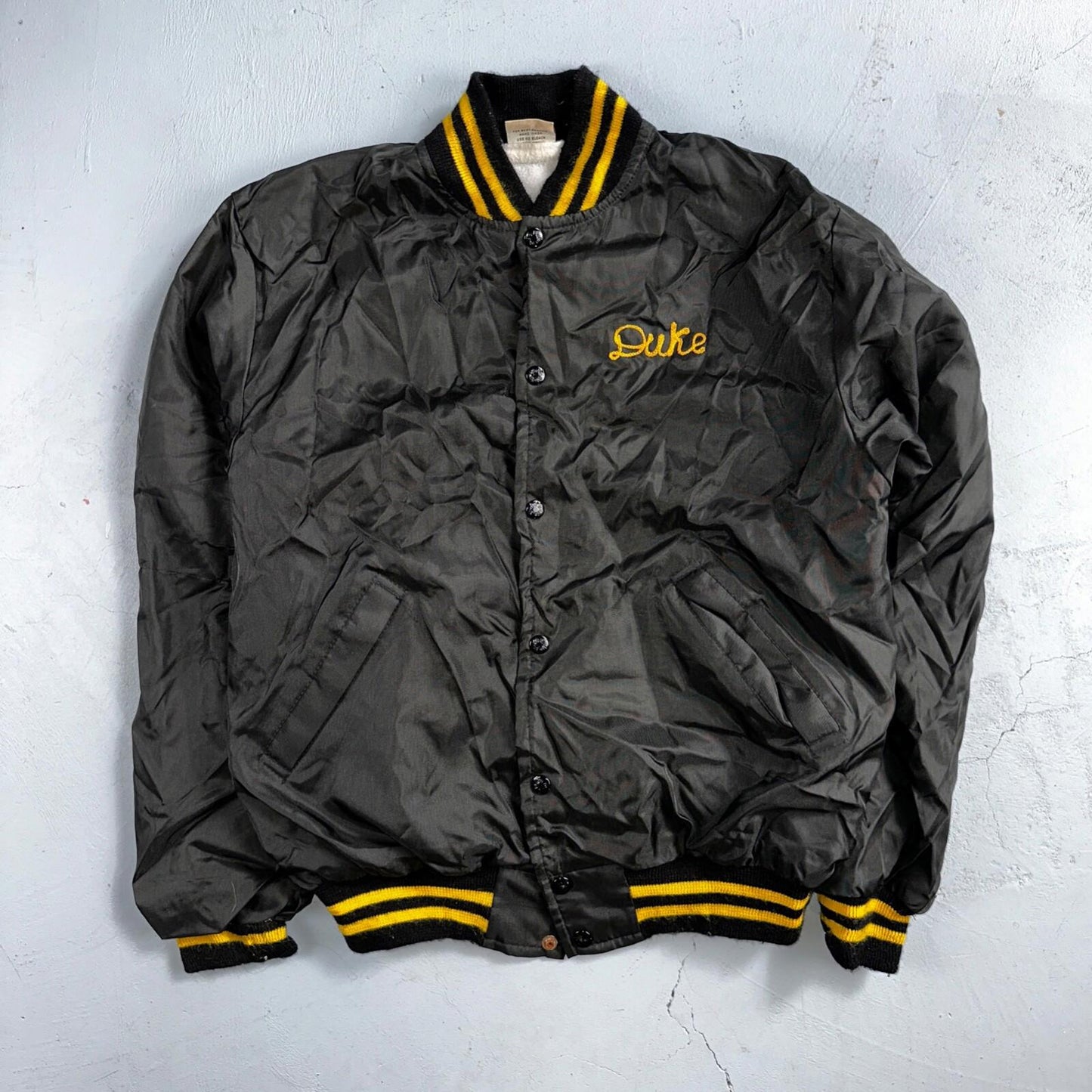 Vintage Pittsburgh Pirates Starter Satin Jacket Nylon 80s Black Chainstitch Duke