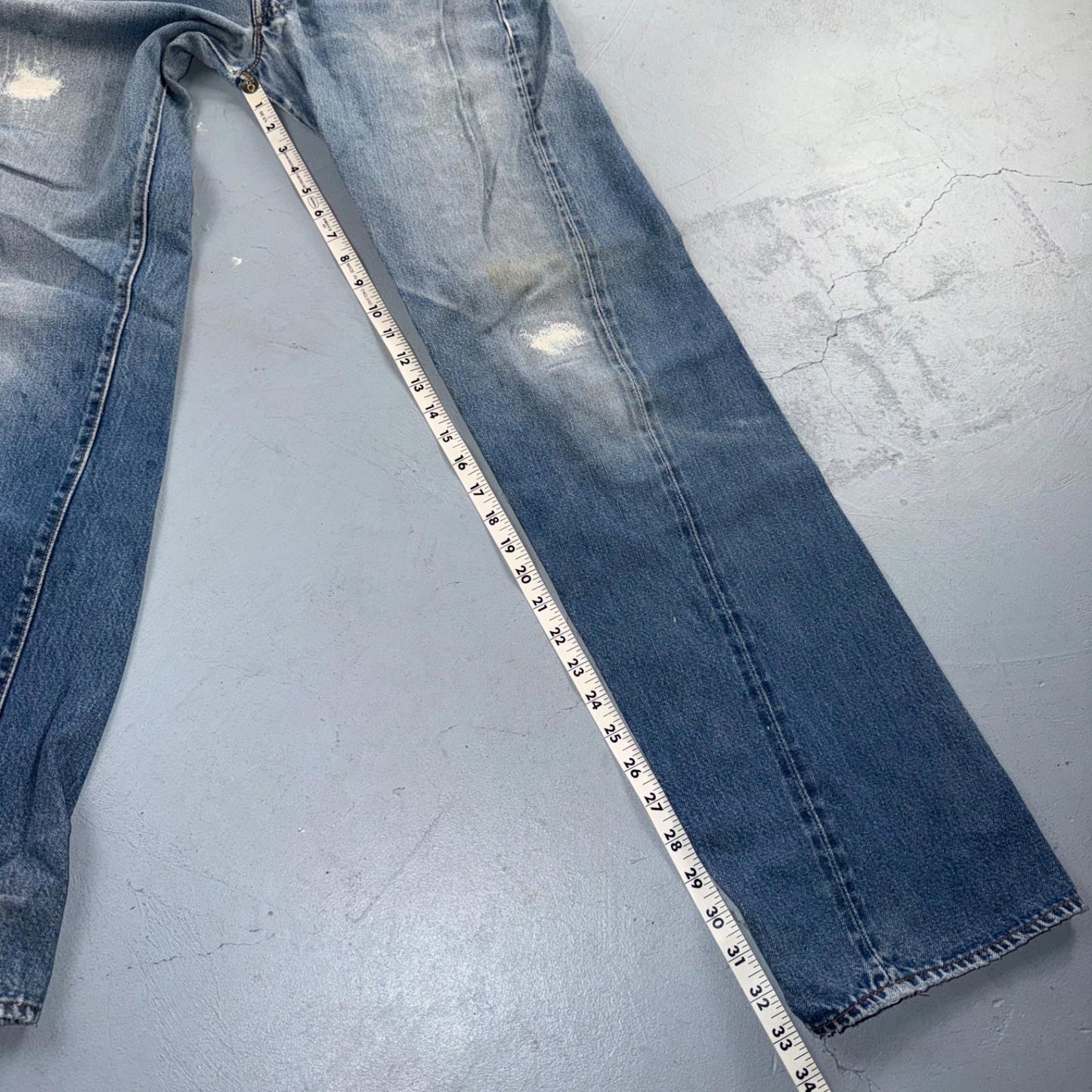 Levis 501 Vintage 80s Redline Selvedge USA XX Jeans Light Wash 34x38 Act 31x33