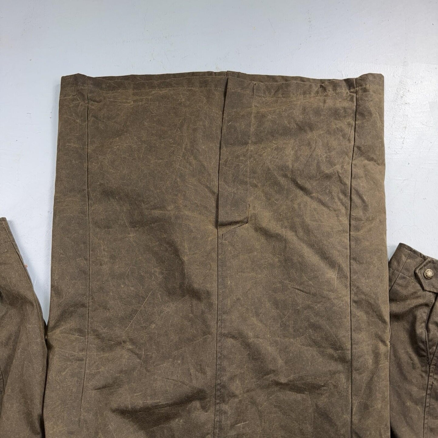 Filson Waxed Trench Coat Size XS Olive Oil Cloth Jacket Rare Mint Condition