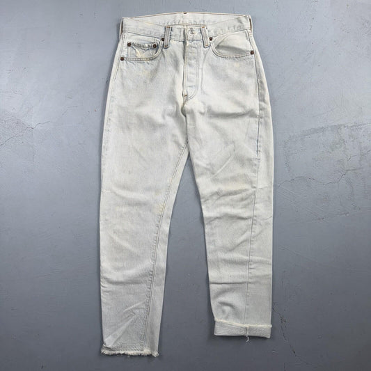 Levis 501 Vintage 80s Redline Selvedge USA XX Jeans Light Wash 28x29 Skinny